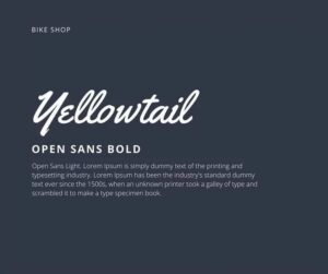 Style Guide: 3 Fast Steps To An Outstanding Brand 4 Canva.com - Yellowtail & Open Sans Bold