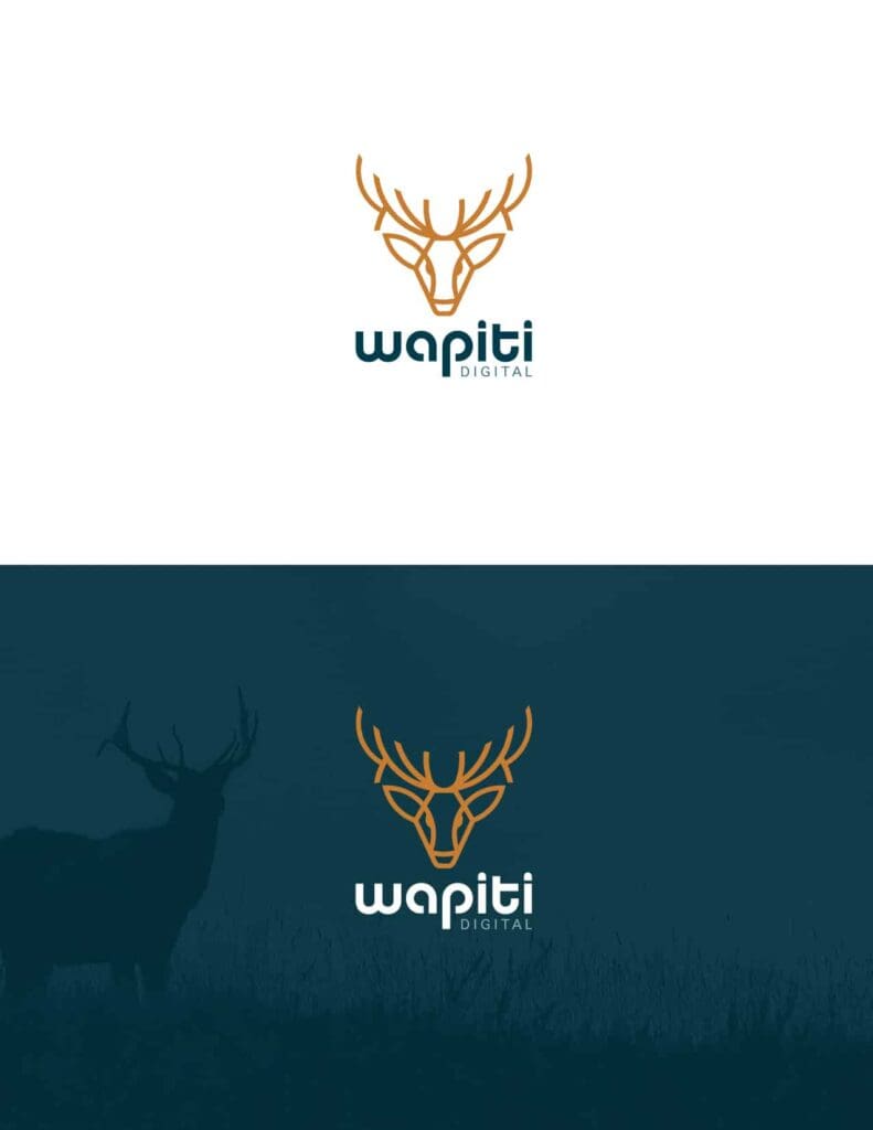 wapiti logo 01 linework