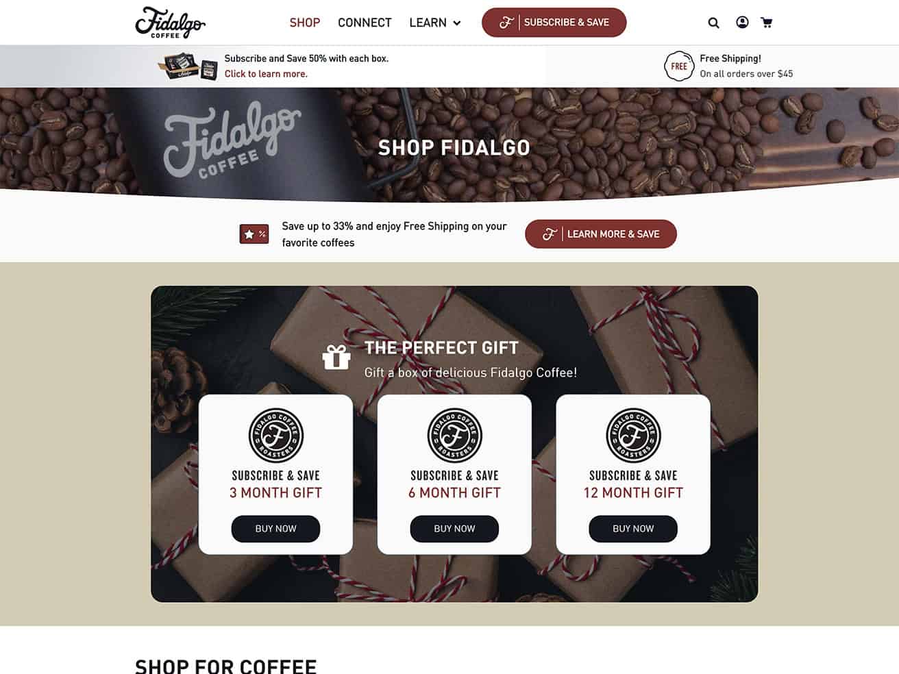 Fidalgo Coffee online coffee shop