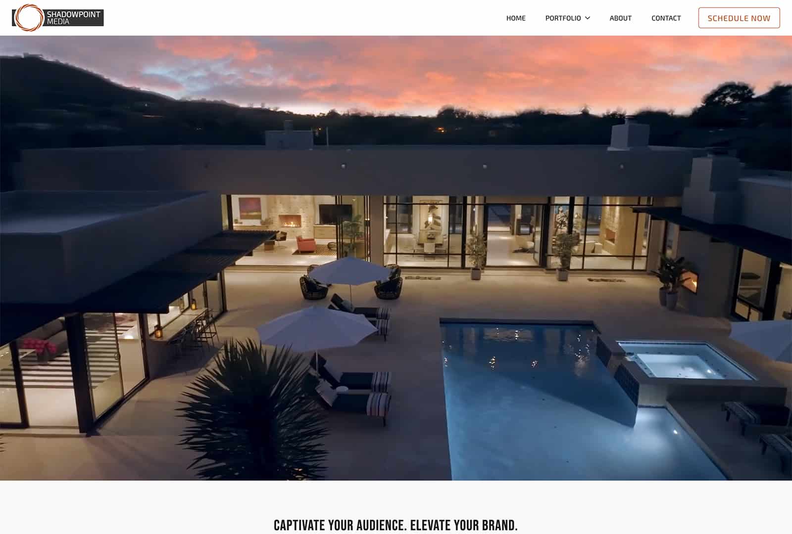 Shadowpoint Media agency website designed by Wapiti Digital