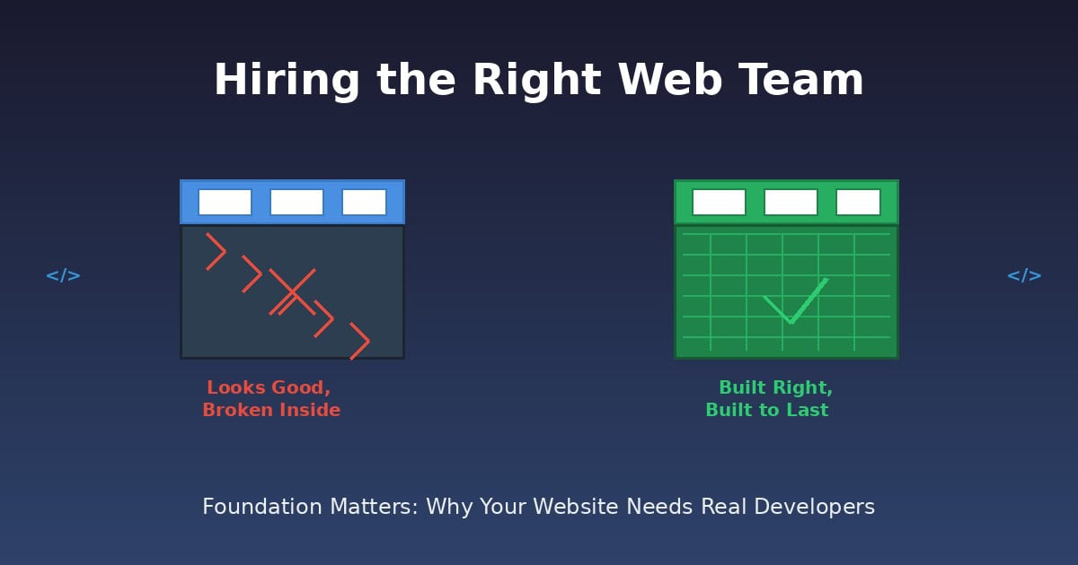 Hiring the right web team