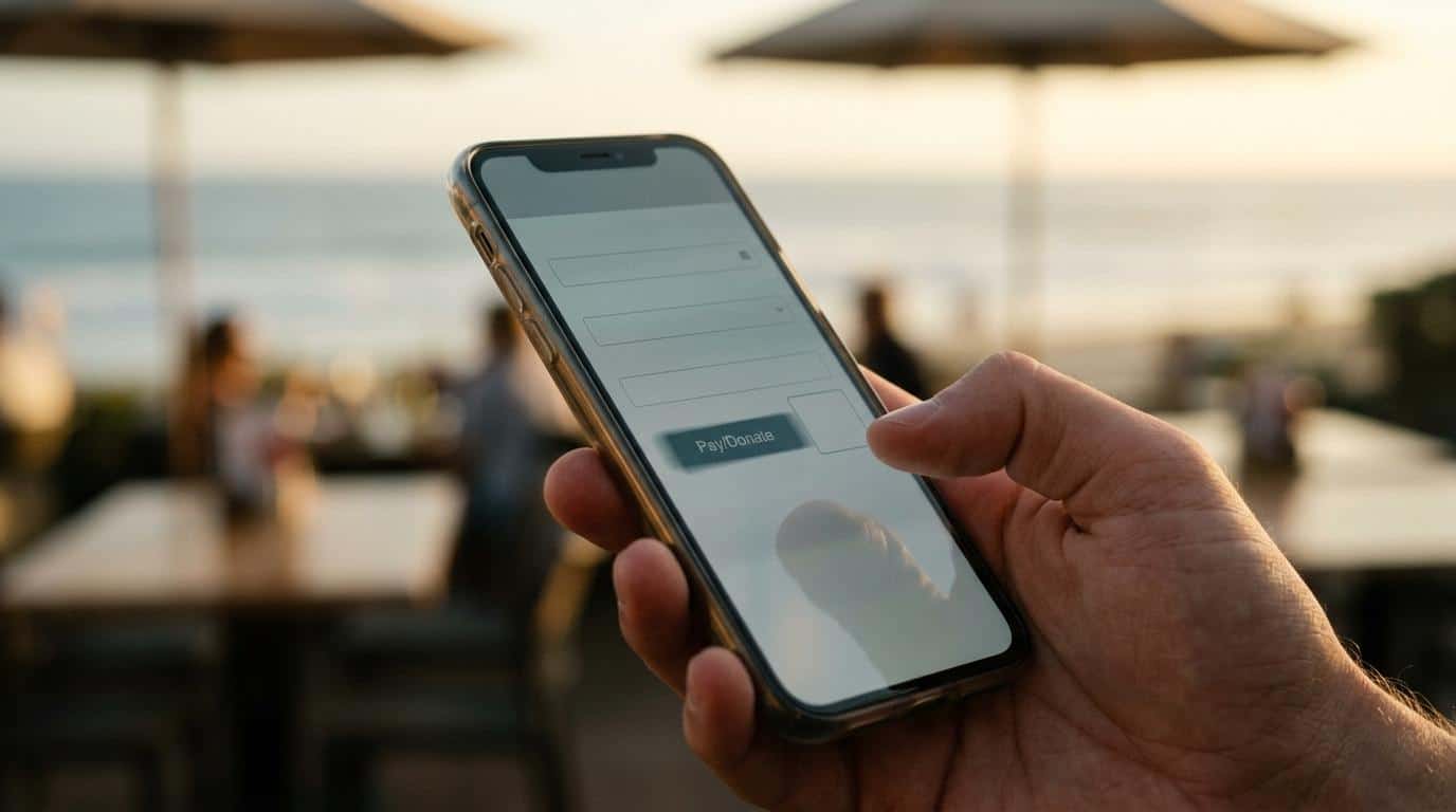 Mobile device showing SEO analytics on a smartphone screen.